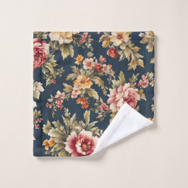 Conjunto De Toalhas Belo Padrão Floral Italiano