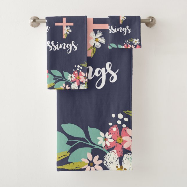Conjunto De Toalhas Bênçãos de páscoa das flores de Cristo risen (Insitu)