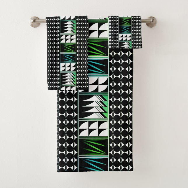 Conjunto De Toalhas Bênçãos de penas sudoeste em Aqua (Insitu)