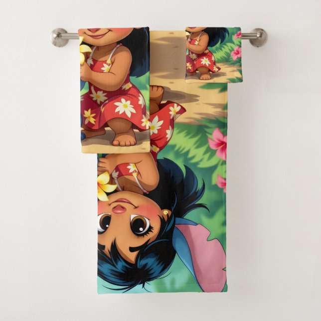 Conjunto De Toalhas Beste Freunde fürs Leben – Lilo & Stitch   (Insitu)