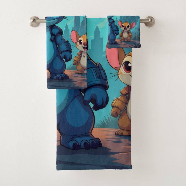 Conjunto De Toalhas Beste Freunde fürs Leben – Lilo & Stitch   (Insitu)
