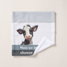 Bezerros Moo-vem para o groove do chuveiro