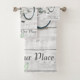 Conjunto De Toalhas Bicicleta Primavera de Boias de Boias de Boas-Vind