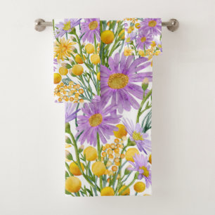 Conjunto De Toalhas Billy Buttons E Daisy Floral Blooms