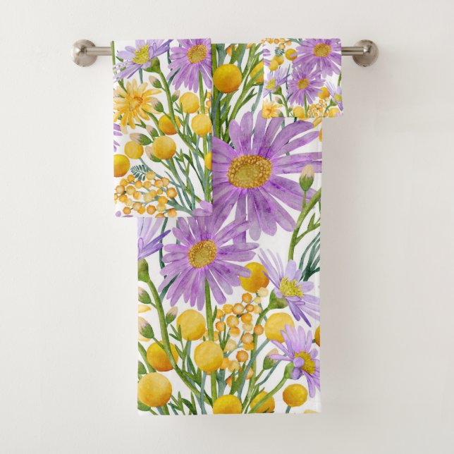 Conjunto De Toalhas Billy Buttons E Daisy Floral Blooms (Insitu)