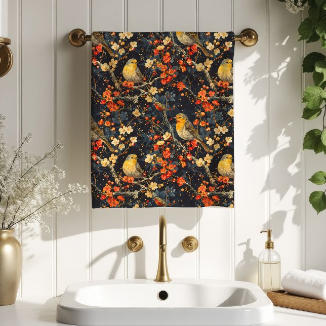 Conjunto De Toalhas Birds & Blooms Towel Autumn Gift for Their Home (Birds & Blooms Towel Autumn Gift for Their Home)