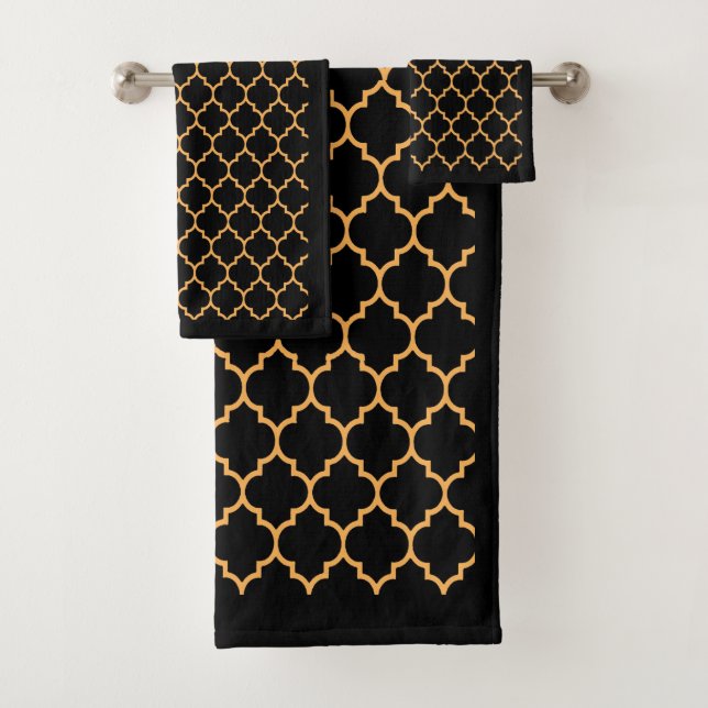 Conjunto De Toalhas Black Honeycomb (Insitu)