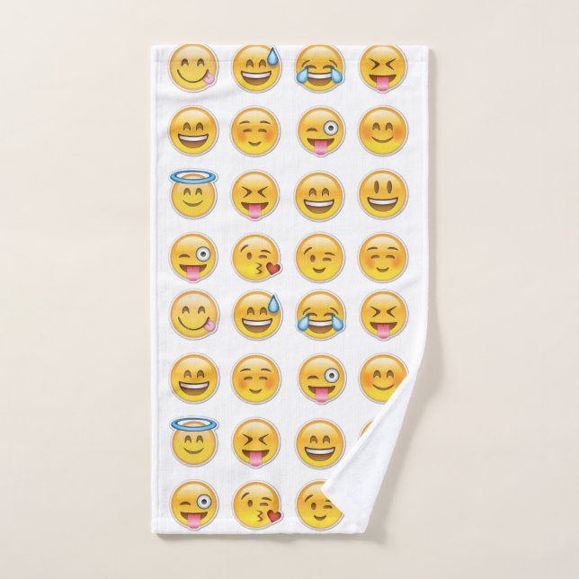 Conjunto De Toalhas bloco dos emojis (Toalha de mão)