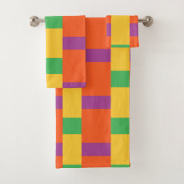 Conjunto De Toalhas Blocos de cores