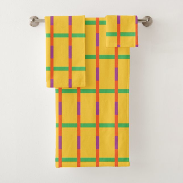 Conjunto De Toalhas Blocos de cores (Insitu)