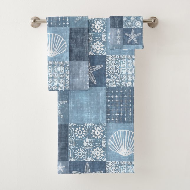 Conjunto De Toalhas Blue Coastal Boho (Insitu)