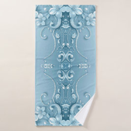 Conjunto De Toalhas Blue Decorative Floral Towel Set