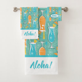 Conjunto De Toalhas Blue Hawaii and Tropical Itch - Bg Turquoise