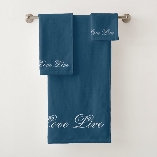 Conjunto De Toalhas Blue Laugh Live Love Toque (Insitu)
