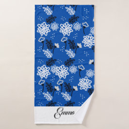 Conjunto De Toalhas Blue leaves romantic garden