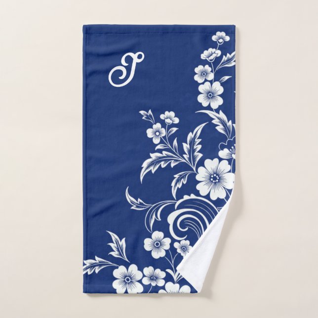 Conjunto De Toalhas Blue Porcelain Bloom (Toalha de mão)