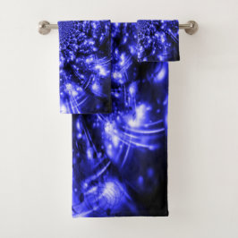 Conjunto De Toalhas Blue Sparkling Lights