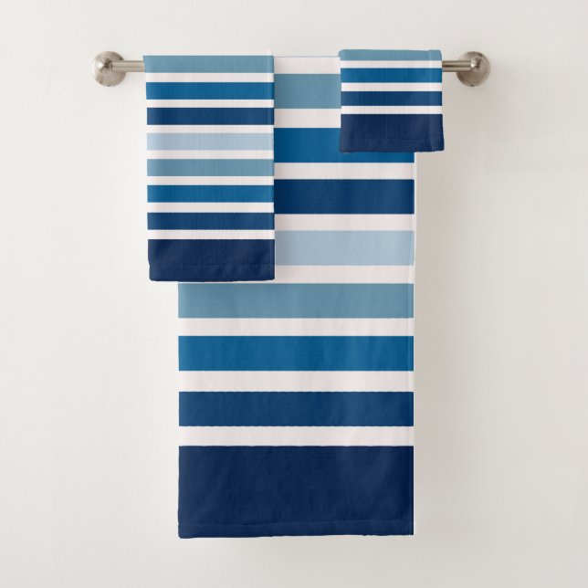 Conjunto De Toalhas Blue Striped  (Insitu)