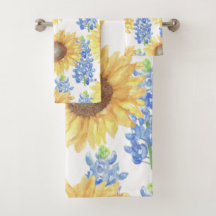 Conjunto De Toalhas Bluebonnet e girassol