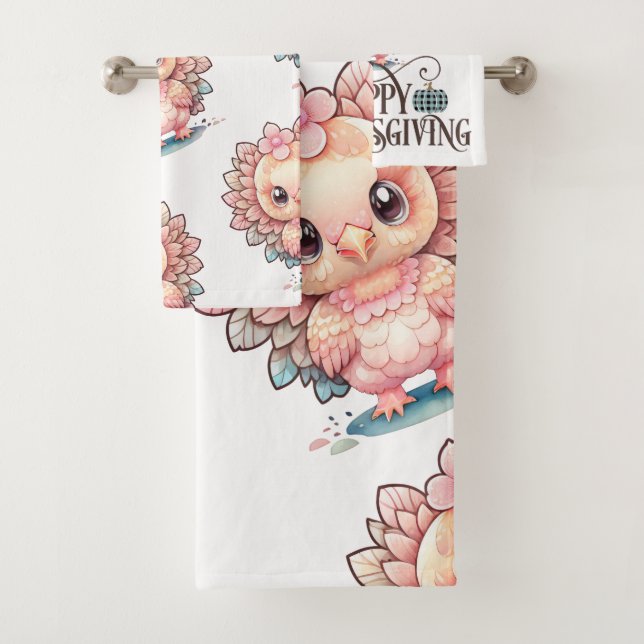 Conjunto De Toalhas Boa Ação de Graças à Turquia (Insitu)