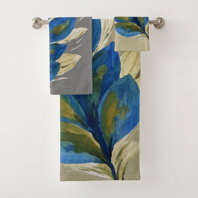 Conjunto De Toalhas Boa Fortuna Pancas Aquarela Bath Tow (Insitu)