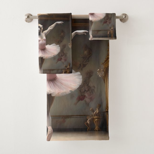 Conjunto De Toalhas Bobo Gibbon Ballerina Fazendo Uma Pirouette, (Insitu)