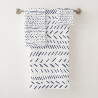 Boho Modern Abstrato Mudcloset em Marinho