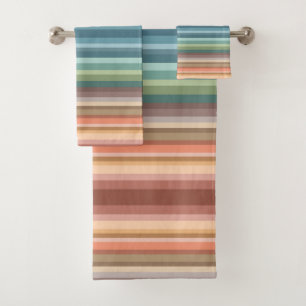 Conjunto De Toalhas Boho Modern Chic Stripes