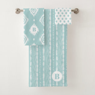 Conjunto De Toalhas BOHO Seafoam Green Mix-and-Match