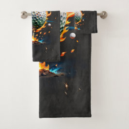 Conjunto De Toalhas Bola branca-clara de golfe