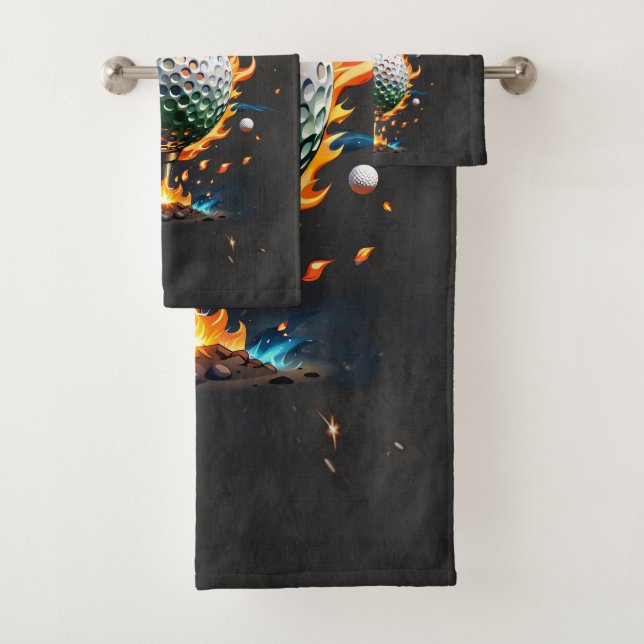 Conjunto De Toalhas Bola branca-clara de golfe (Insitu)