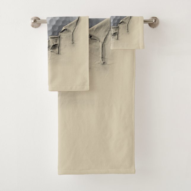 Conjunto De Toalhas Bola de Golfe Despedaçada (Insitu)