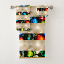 Bolas De Natal Coloridas E Luzes Brancas