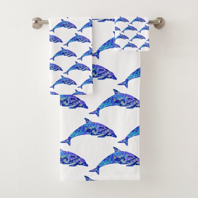 Conjunto De Toalhas Bolha para cima de golfinho (Insitu)