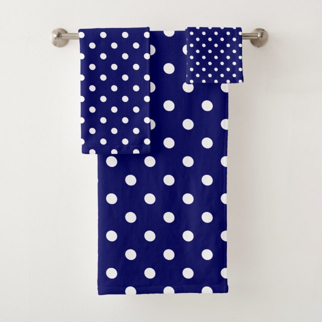 Conjunto De Toalhas Bolinhas azuis (Insitu)
