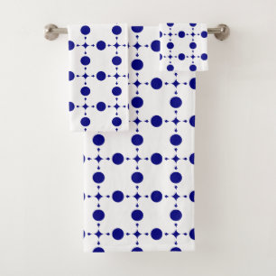 Conjunto De Toalhas Bolinhas Azuis marinho, Padrão de Bolinhas, Pontos