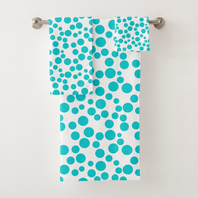 Conjunto De Toalhas Bolinhas azul (Insitu)