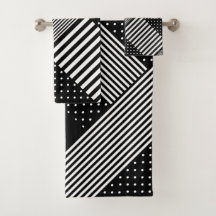 Bolinhas Brancas Modernas Elegante de Stripe Preta