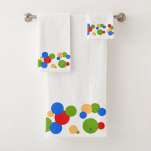 Conjunto De Toalhas Bolinhas coloridas