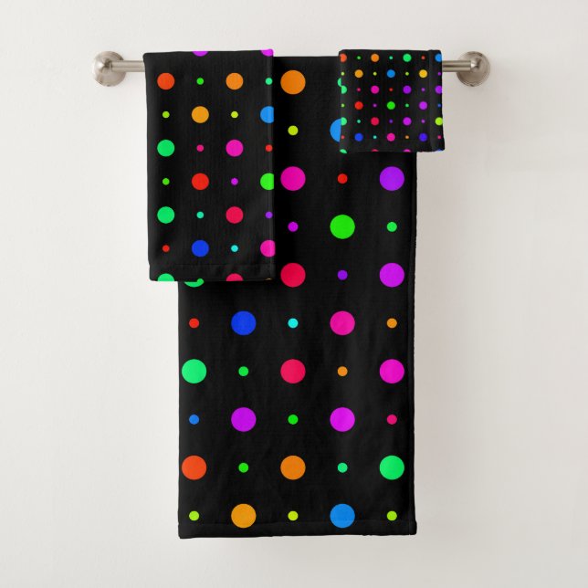 Conjunto De Toalhas Bolinhas coloridas (Insitu)