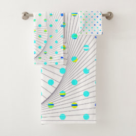 Conjunto De Toalhas Bolinhas Geométrico