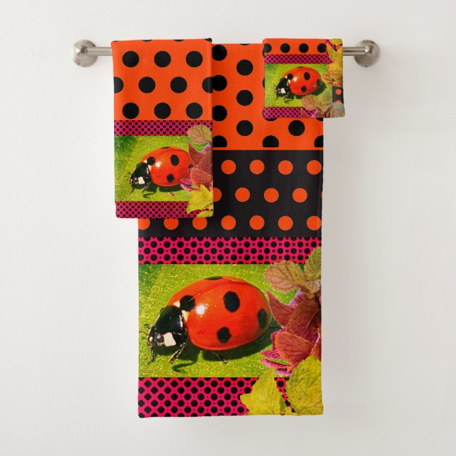 Conjunto De Toalhas Bolinhas Ladybug (Insitu)