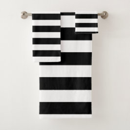 Conjunto De Toalhas Bolinhas negras e brancas modernas