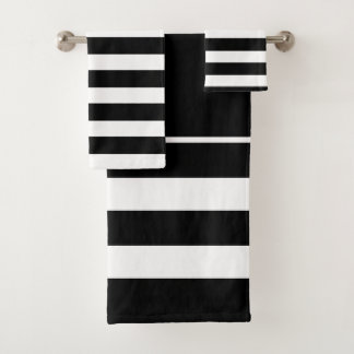 Conjunto De Toalhas Bolinhas negras e brancas modernas