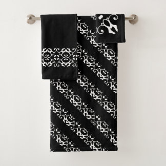 Conjunto De Toalhas Bolinhas negras e brancas modernas