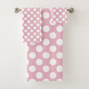 Conjunto De Toalhas Bolinhas rosa, padrão de Bolinhas, pontos, pontos