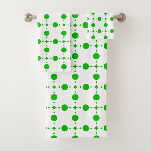 Conjunto De Toalhas Bolinhas verdes, padrão de Bolinhas, pontos, ponto (Insitu)