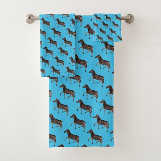 Conjunto De Toalhas Bolinhas Zebra - Pub Inglês (Insitu)
