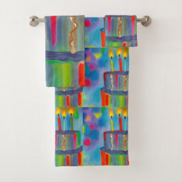 Conjunto De Toalhas Bolo de aniversário