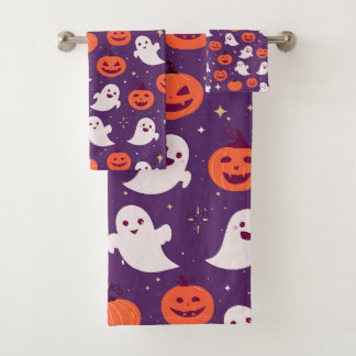 Conjunto De Toalhas Bombas de halloween e fantasmas